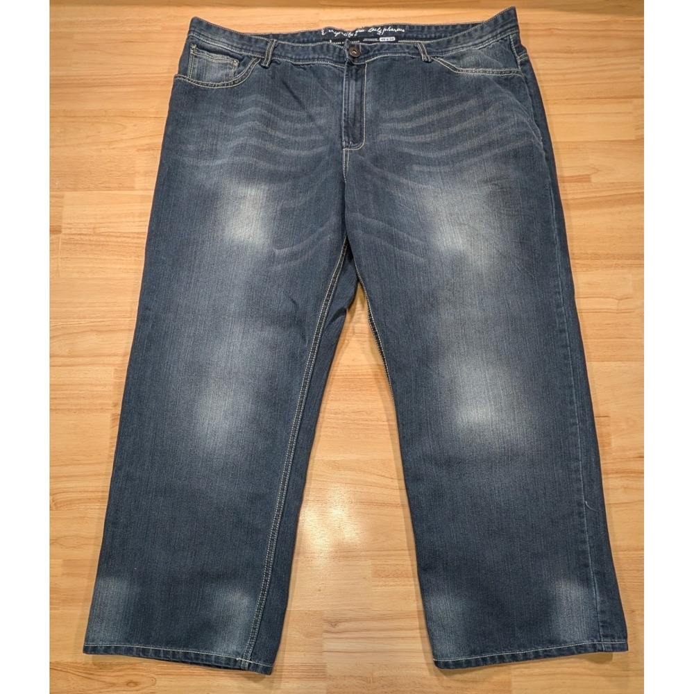Buffalo David Bitton Taylor Easy Straight Jeans Blue 46x32 Mens Dark Wash Denim